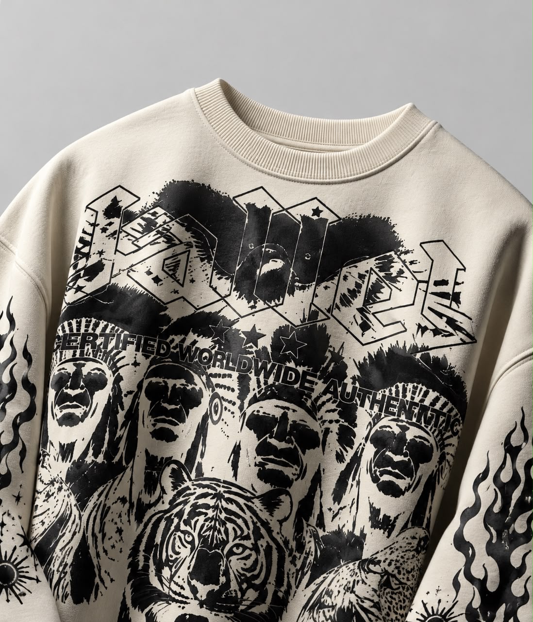 Tribal Chieves White Sweatshirt