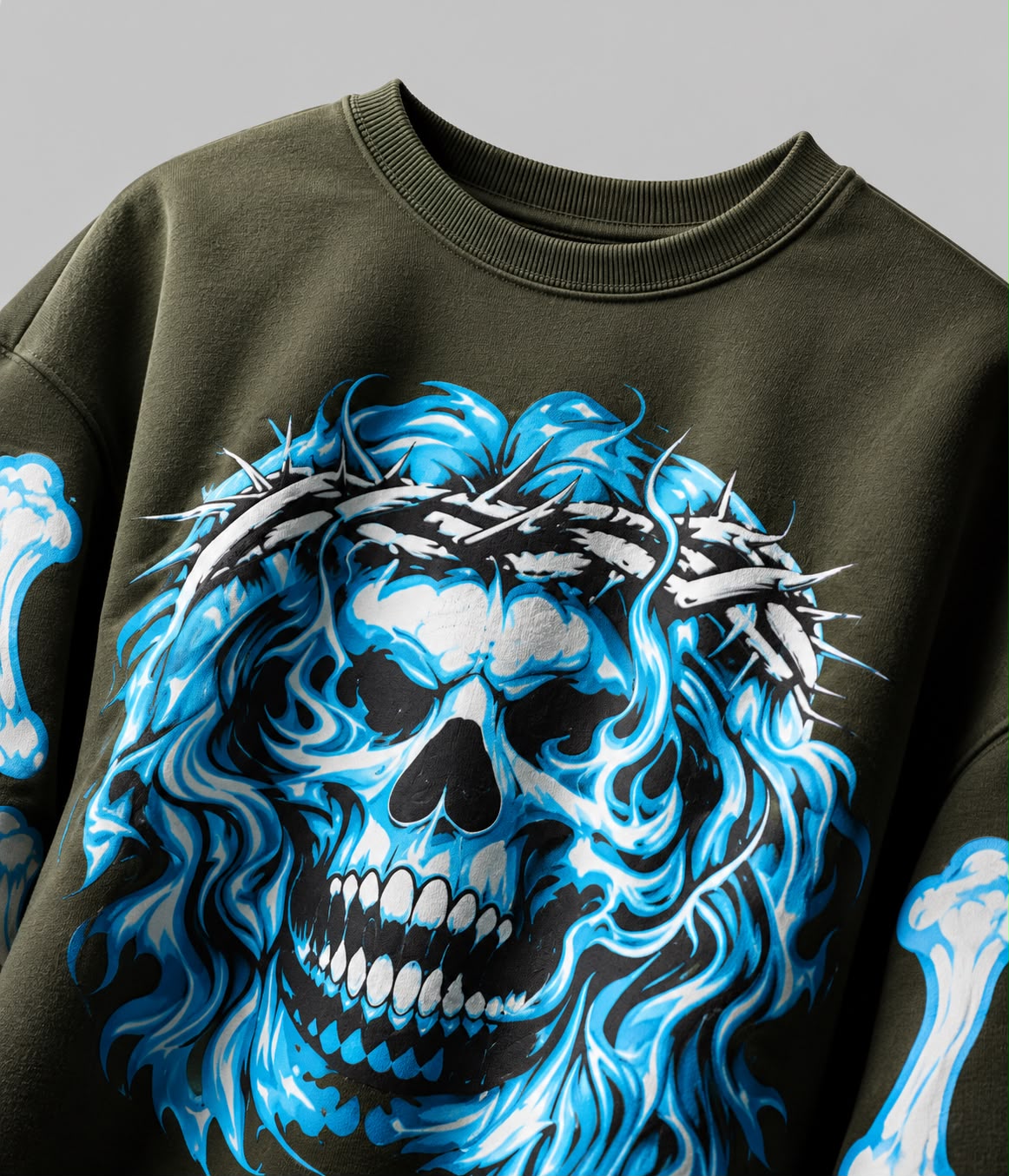 Thorn Crown Olive Sweatshirt