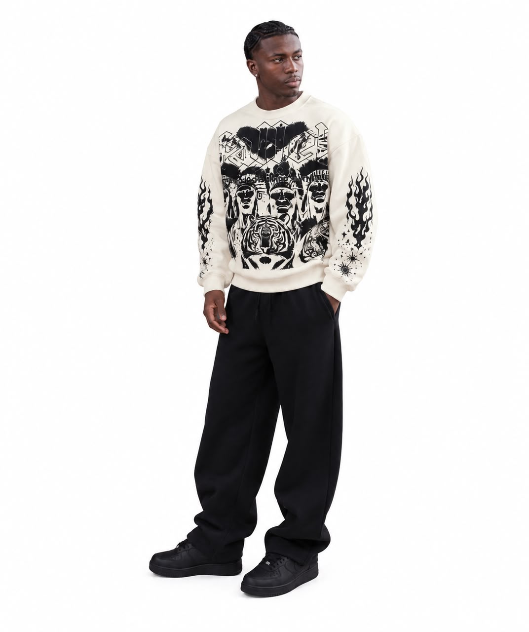 Tribal Chieves White Sweatshirt