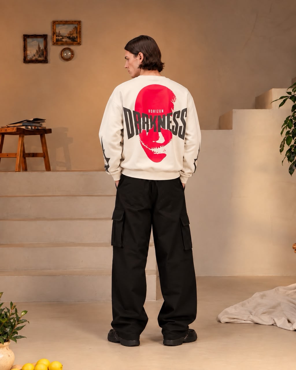 Darkness White Sweatshirt