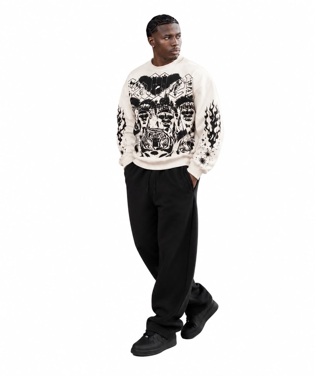 Tribal Chieves White Sweatshirt