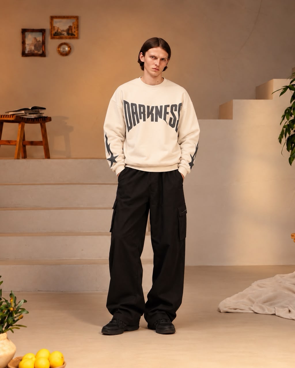 Darkness White Sweatshirt