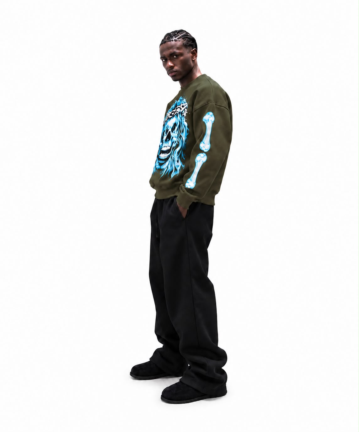 Thorn Crown Olive Sweatshirt