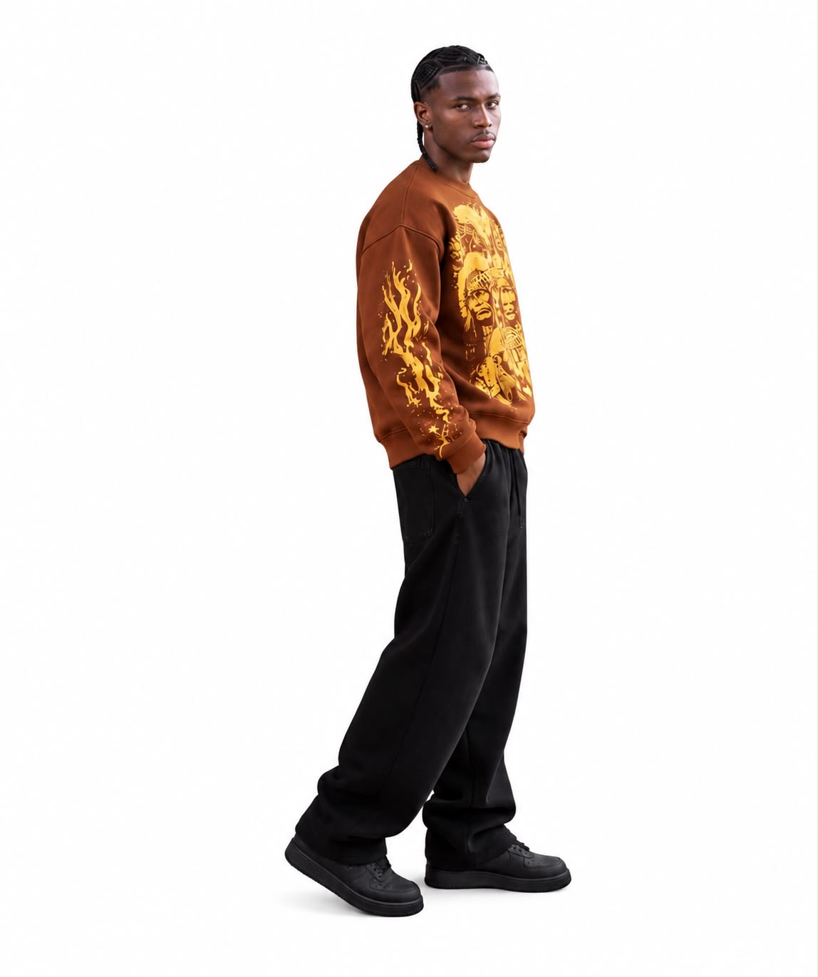Tribal Chieves Brown Sweatshirt